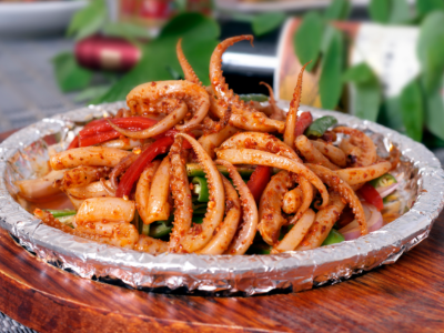 脂肪含量極低的美味——醬爆魷魚！